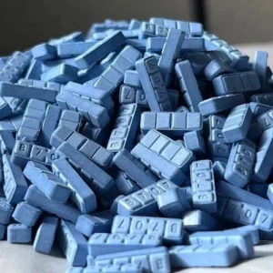 B707 Xanax 2mg blue bars
